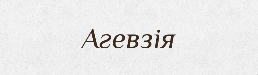 Агевзія — Великий тлумачний словник сучасної української мови
