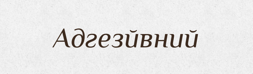 Адгезйвний — Великий тлумачний словник сучасної української мови