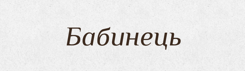 Бабинець — Великий тлумачний словник сучасної української мови