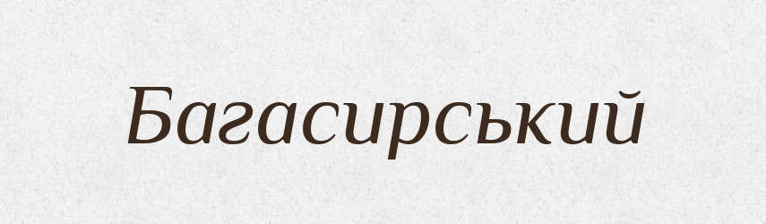Багасирський — Великий тлумачний словник сучасної української мови