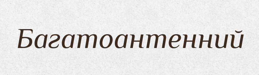 Багатоантенний — Великий тлумачний словник сучасної української мови