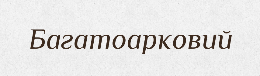 Багатоарковий — Великий тлумачний словник сучасної української мови