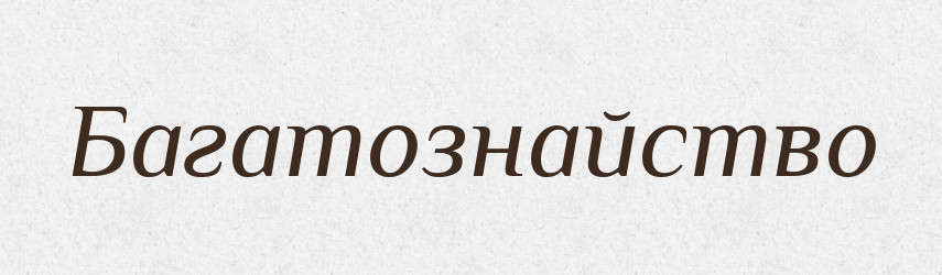 Багатознайство — Великий тлумачний словник сучасної української мови