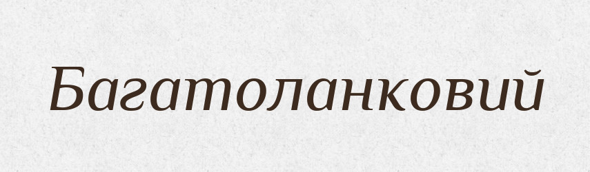 Багатоланковий — Великий тлумачний словник сучасної української мови