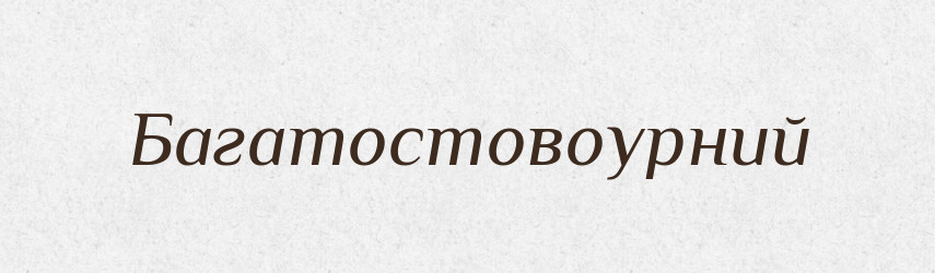 Багатостовоурний — Великий тлумачний словник сучасної української мови