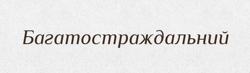 Багатостраждальний — Великий тлумачний словник сучасної української мови