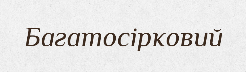 Багатосірковий — Великий тлумачний словник сучасної української мови