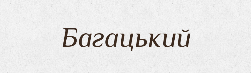 Багацький — Великий тлумачний словник сучасної української мови