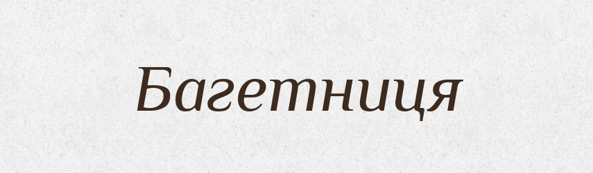 Багетниця — Великий тлумачний словник сучасної української мови