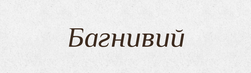 Багнивий — Великий тлумачний словник сучасної української мови