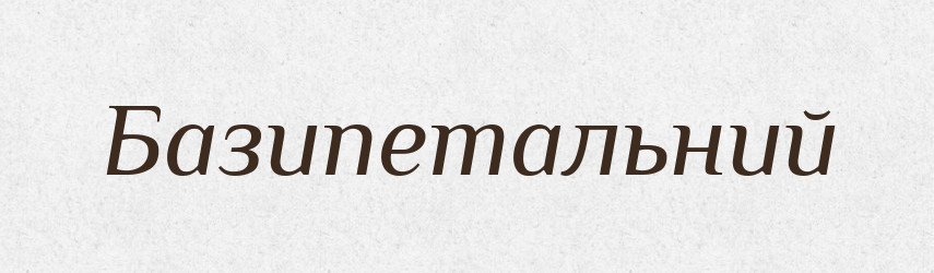 Базипетальний — Великий тлумачний словник сучасної української мови
