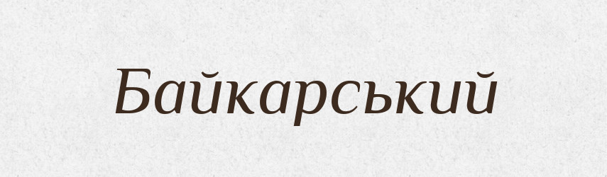 Байкарський — Великий тлумачний словник сучасної української мови