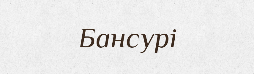 Бансурі — Великий тлумачний словник сучасної української мови