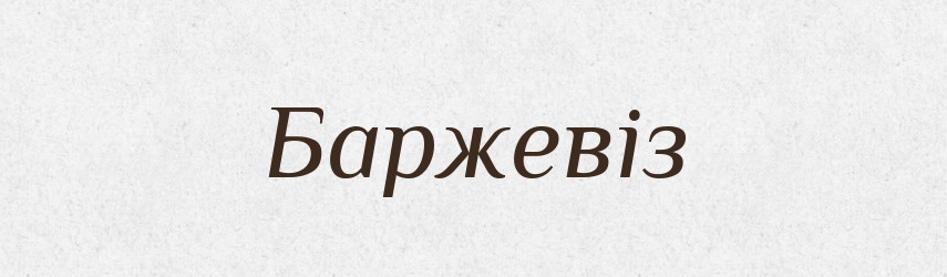 Баржевіз — Великий тлумачний словник сучасної української мови