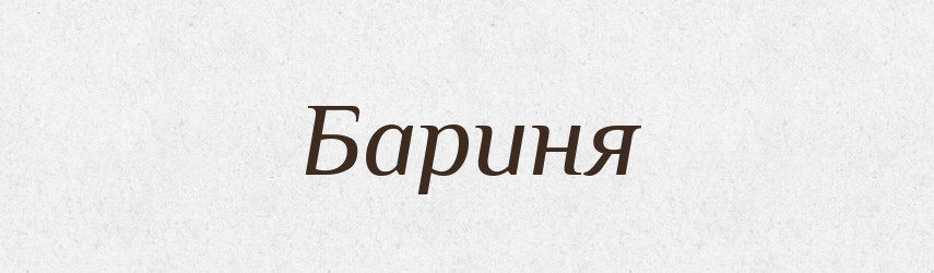 Бариня — Великий тлумачний словник сучасної української мови