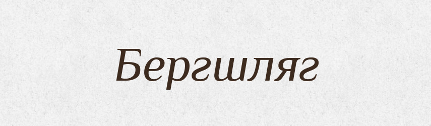 Бергшляг — Великий тлумачний словник сучасної української мови