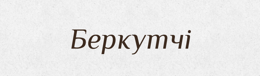 Беркутчі — Великий тлумачний словник сучасної української мови