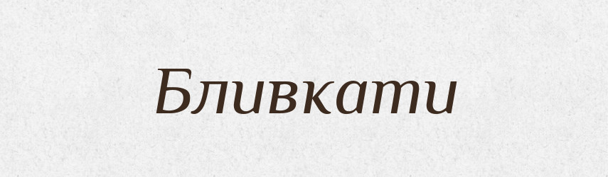 Бливкати — Великий тлумачний словник сучасної української мови