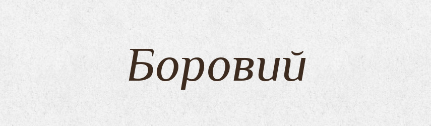Боровий — Великий тлумачний словник сучасної української мови