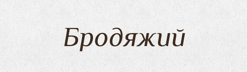 Бродяжий — Великий тлумачний словник сучасної української мови