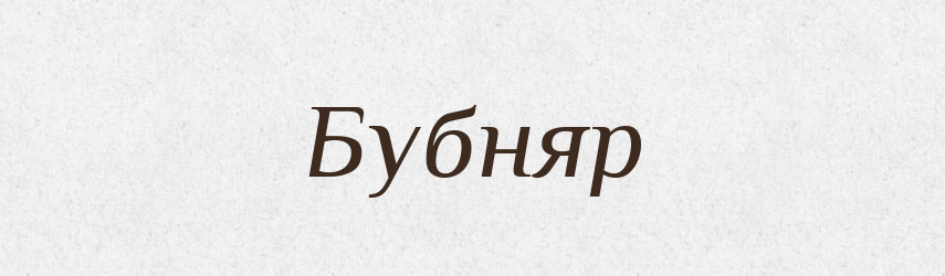 Бубняр — Великий тлумачний словник сучасної української мови
