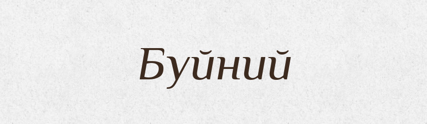 Буйний — Великий тлумачний словник сучасної української мови