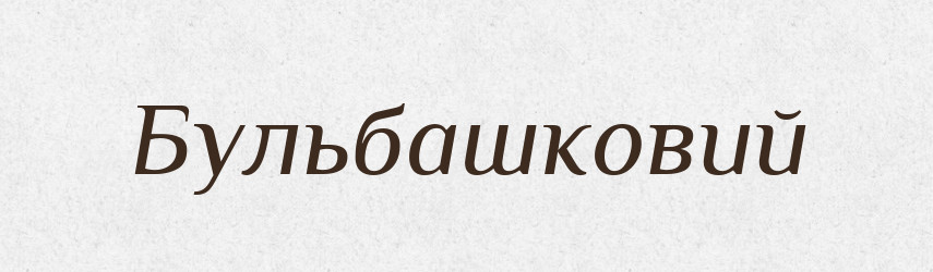Бульбашковий — Великий тлумачний словник сучасної української мови