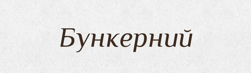 Бункерний — Великий тлумачний словник сучасної української мови