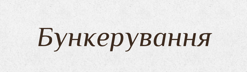 Бункерування — Великий тлумачний словник сучасної української мови