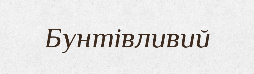 Бунтівливий — Великий тлумачний словник сучасної української мови
