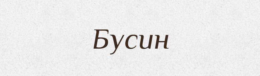 Бусин — Великий тлумачний словник сучасної української мови