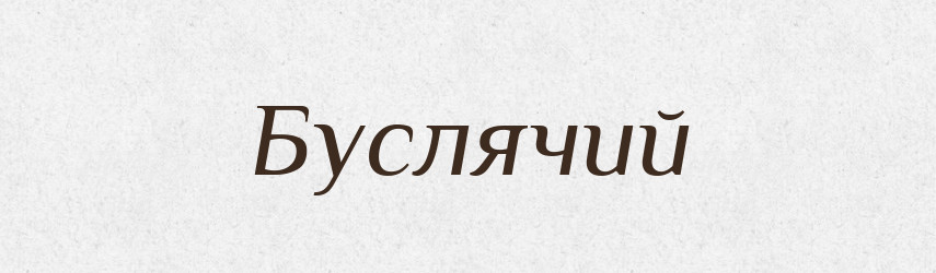 Буслячий — Великий тлумачний словник сучасної української мови