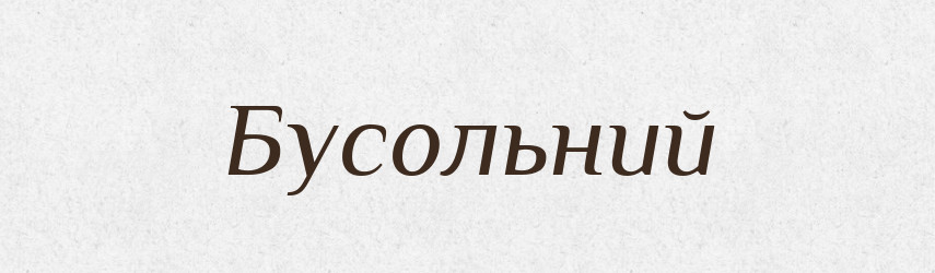Бусольний — Великий тлумачний словник сучасної української мови