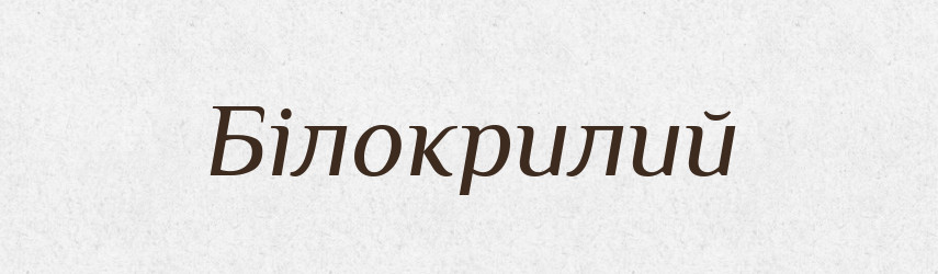 Білокрилий — Великий тлумачний словник сучасної української мови
