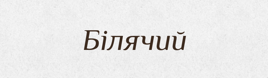 Білячий — Великий тлумачний словник сучасної української мови