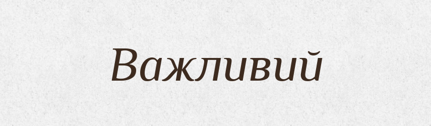 Важливий — Великий тлумачний словник сучасної української мови