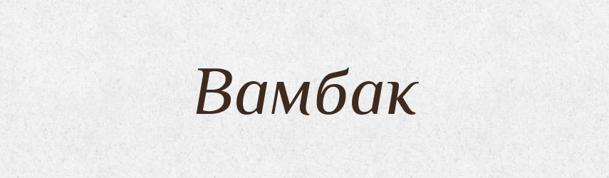 Вамбак — Великий тлумачний словник сучасної української мови