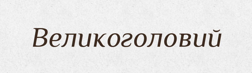 Великоголовий — Великий тлумачний словник сучасної української мови