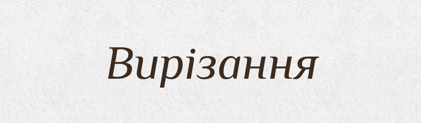 Вирізання — Великий тлумачний словник сучасної української мови