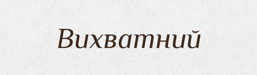 Вихватний — Великий тлумачний словник сучасної української мови