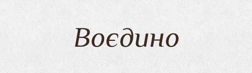 Воєдино — Великий тлумачний словник сучасної української мови
