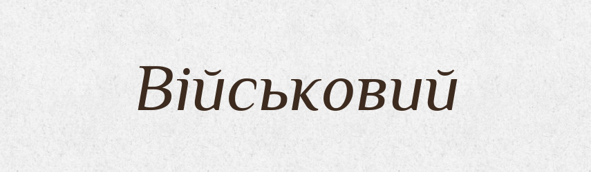 Військовий — Великий тлумачний словник сучасної української мови