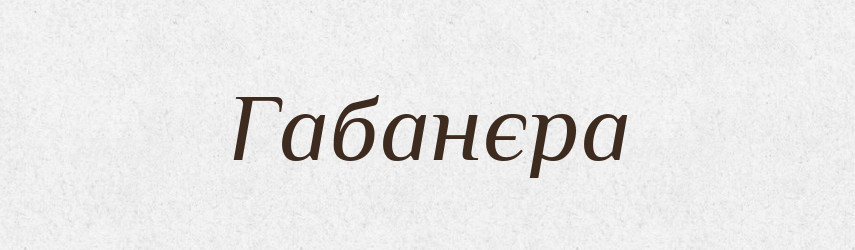 Габанєра — Великий тлумачний словник сучасної української мови