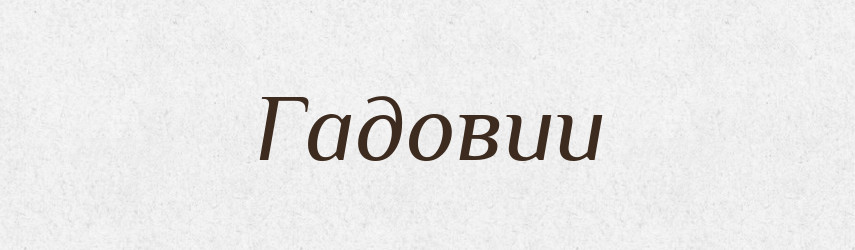 Гадовии — Великий тлумачний словник сучасної української мови