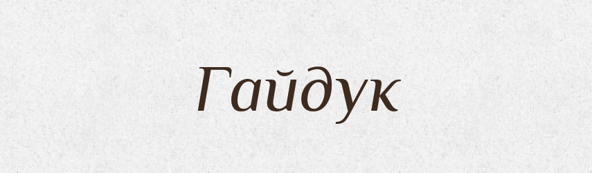 Гайдук — Великий тлумачний словник сучасної української мови