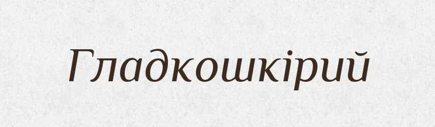 Гладкошкірий — Великий тлумачний словник сучасної української мови