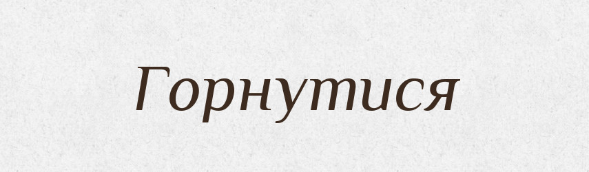 Горнутися — Великий тлумачний словник сучасної української мови