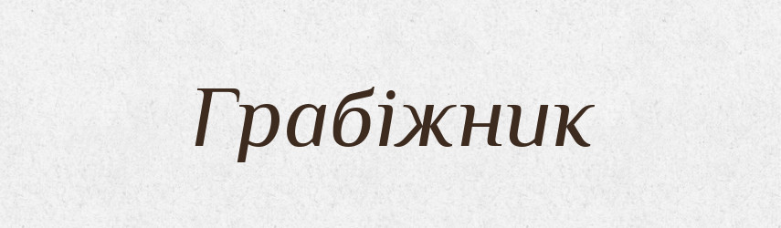 Грабіжник — Великий тлумачний словник сучасної української мови