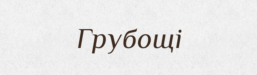 Грубощі — Великий тлумачний словник сучасної української мови