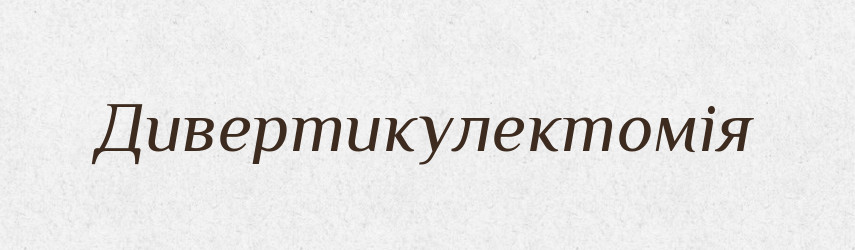 Дивертикулектомія — Великий тлумачний словник сучасної української мови
